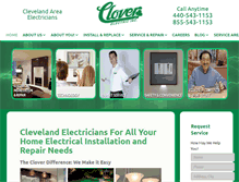 Tablet Screenshot of cloverelectric.com